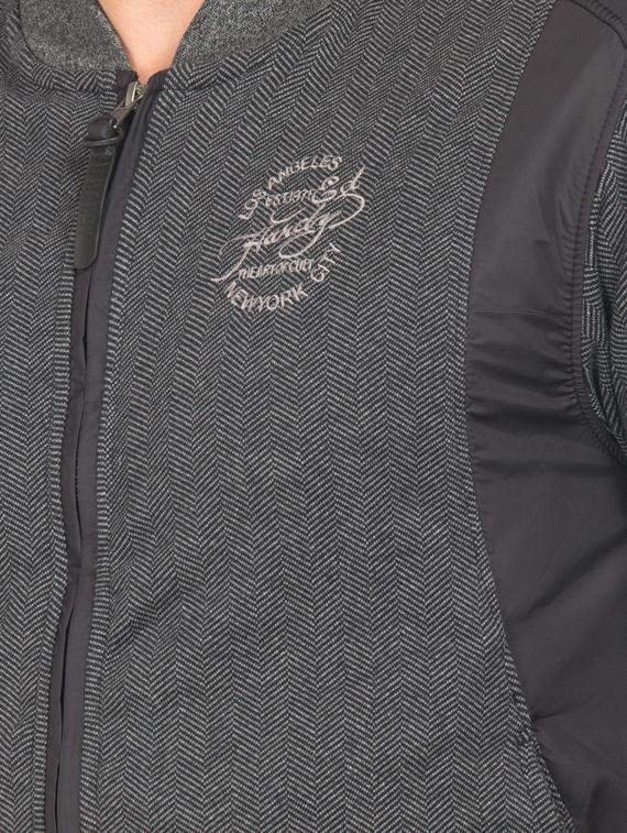 grey cut & sew casual jacket - 17760865 - Zoom Image - 5