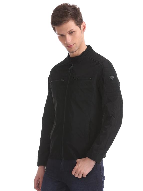 black solid casual jacket - 17760923 - Zoom Image - 2