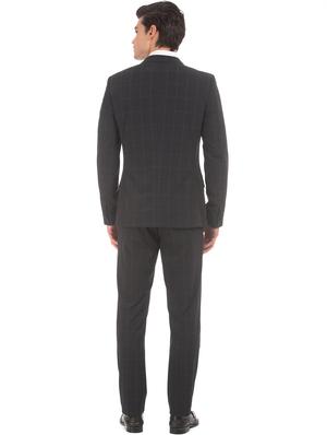 navy blue checkered suit - 17760970 - Standard Image - 3
