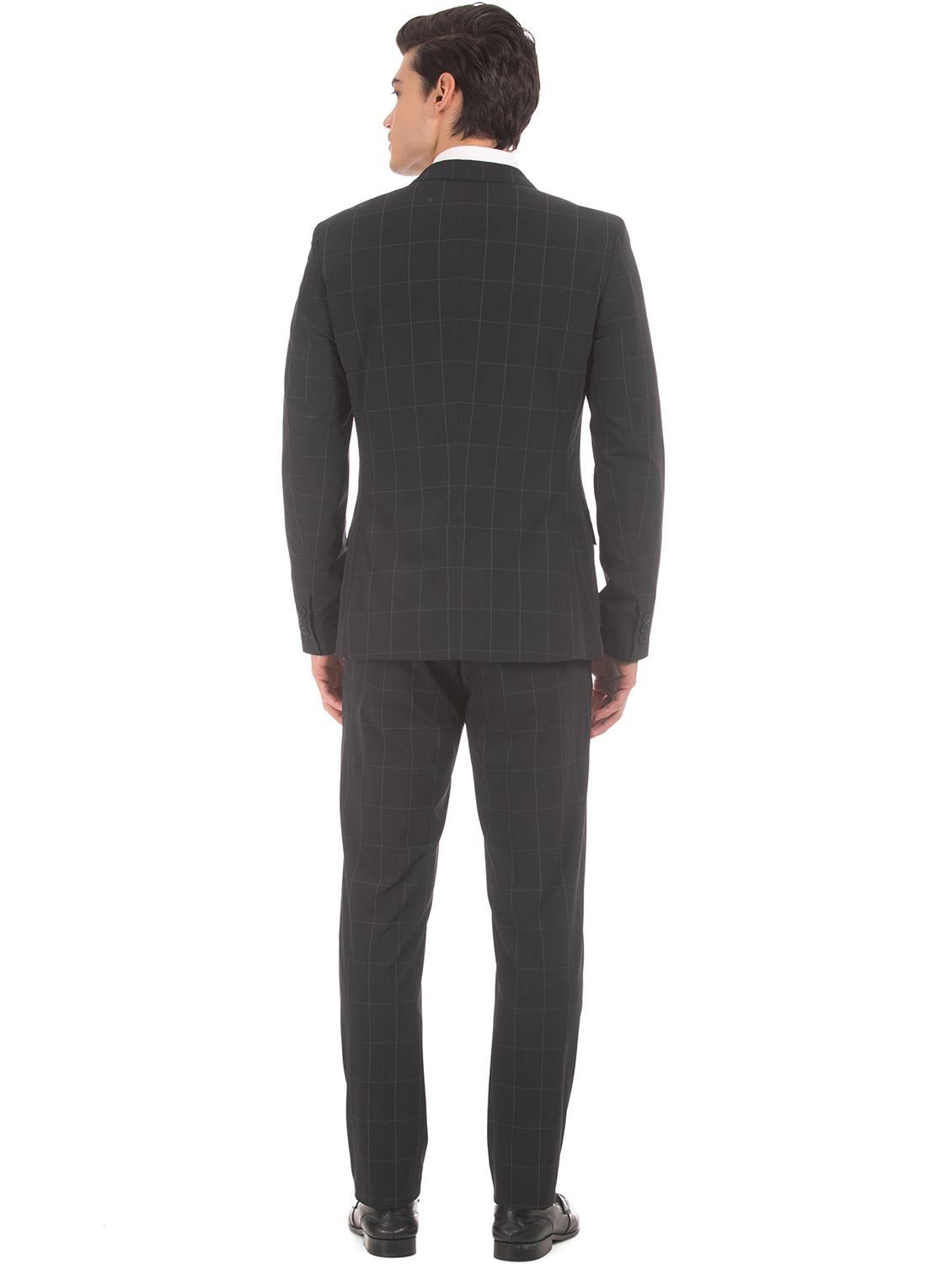 navy blue checkered suit - 17760970 - Zoom Image - 3