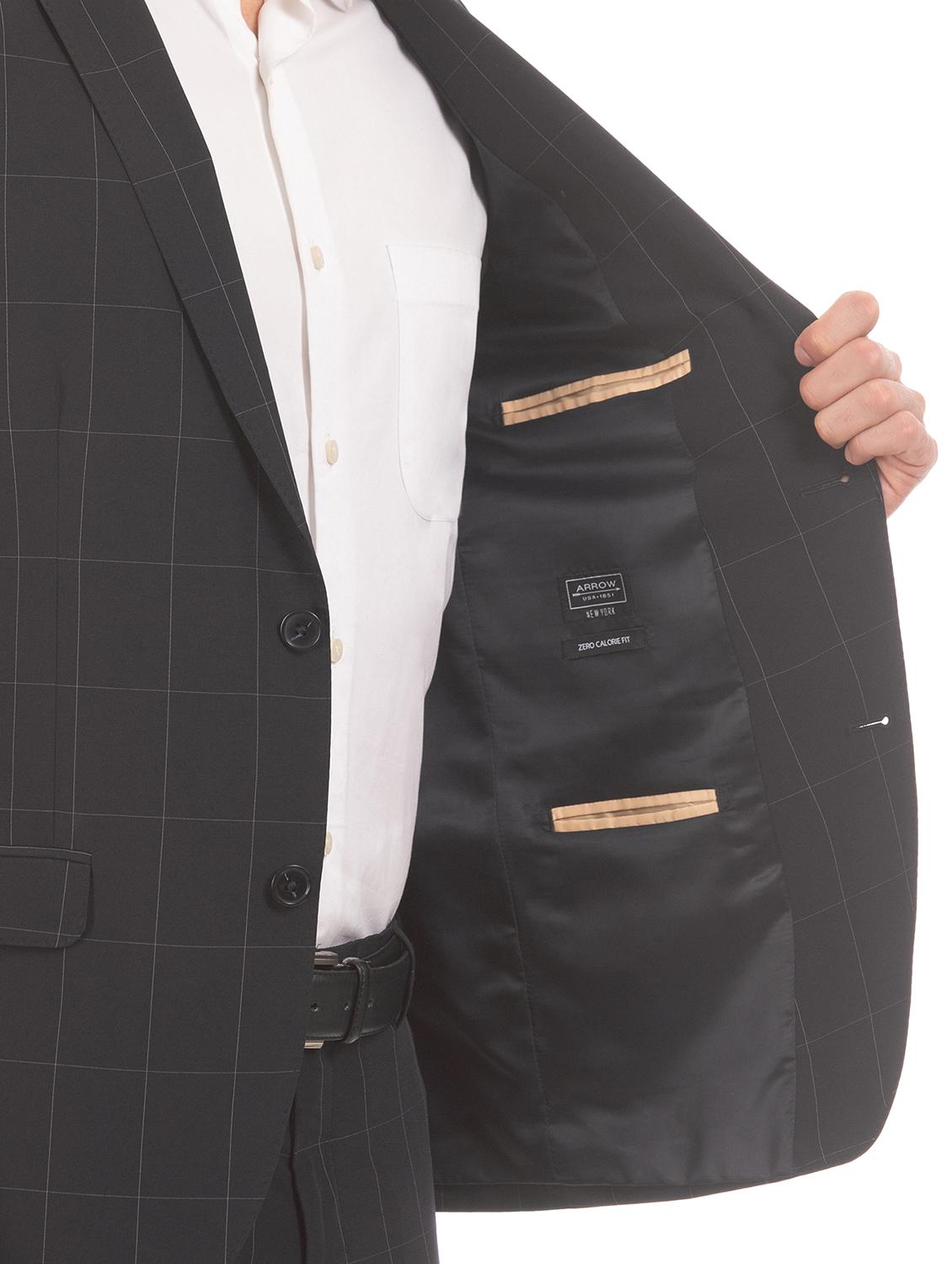 navy blue checkered suit - 17760970 - Zoom Image - 4