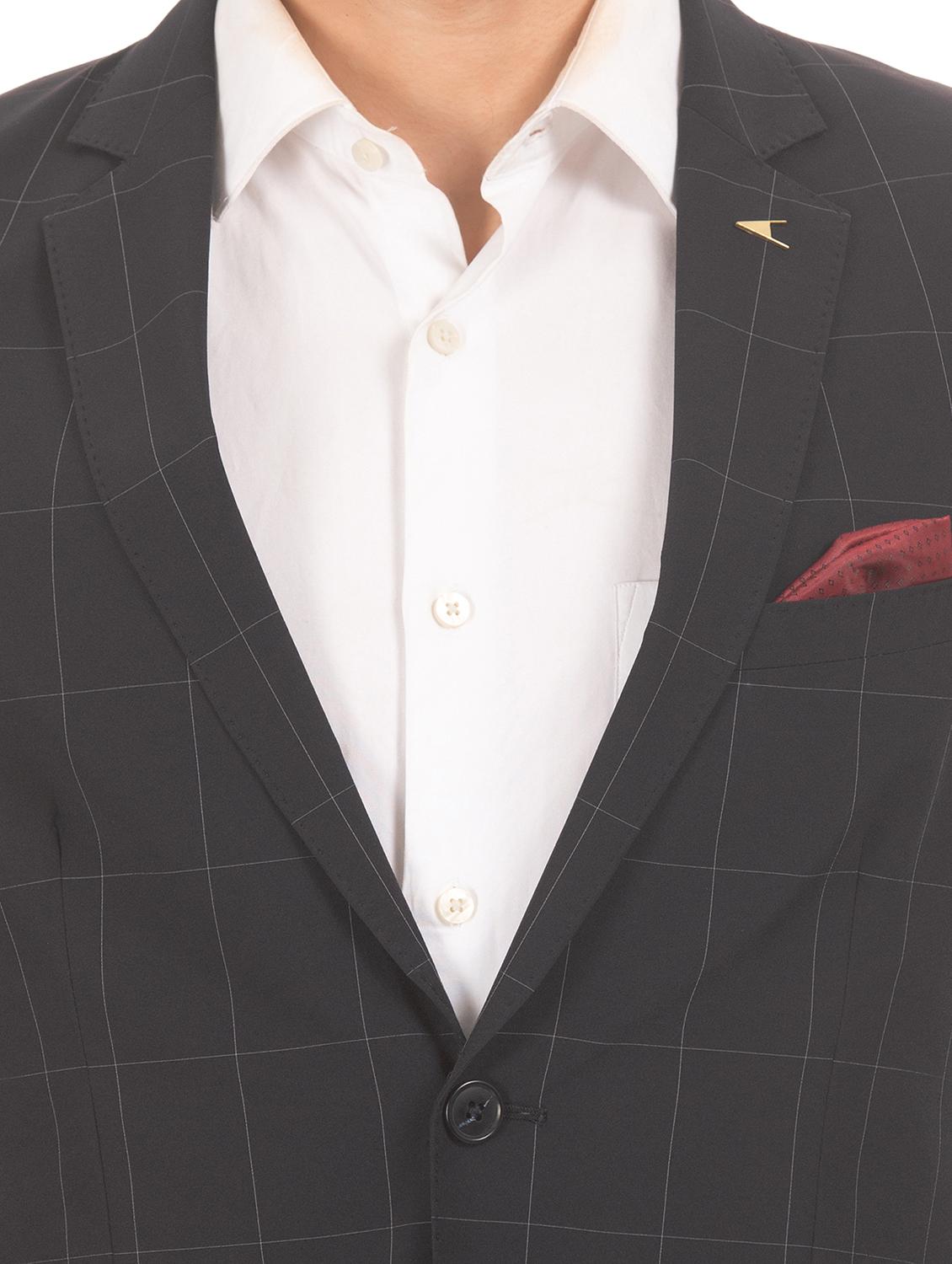 navy blue checkered suit - 17760970 - Zoom Image - 5
