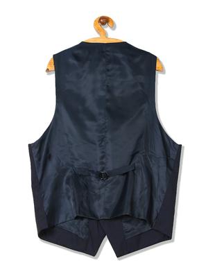 blue self design 3 piece suit - 17761002 - Standard Image - 3