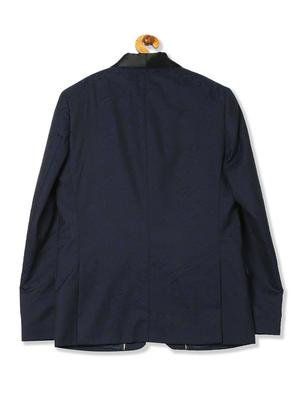 blue self design 3 piece suit - 17761002 - Standard Image - 4