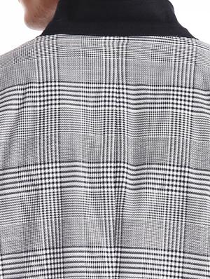 white checkered single breasted formal blazer - 17761182 - Standard Image - 6