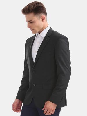 grey solid formal blazer - 17761199 - Standard Image - 2