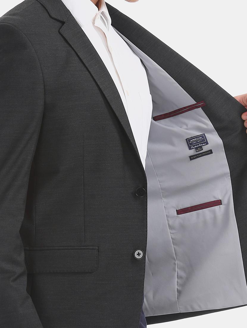 grey solid formal blazer - 17761199 - Zoom Image - 6