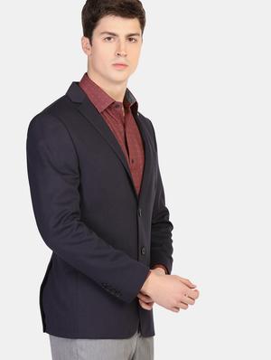 blue self design formal blazer - 17761215 - Standard Image - 2