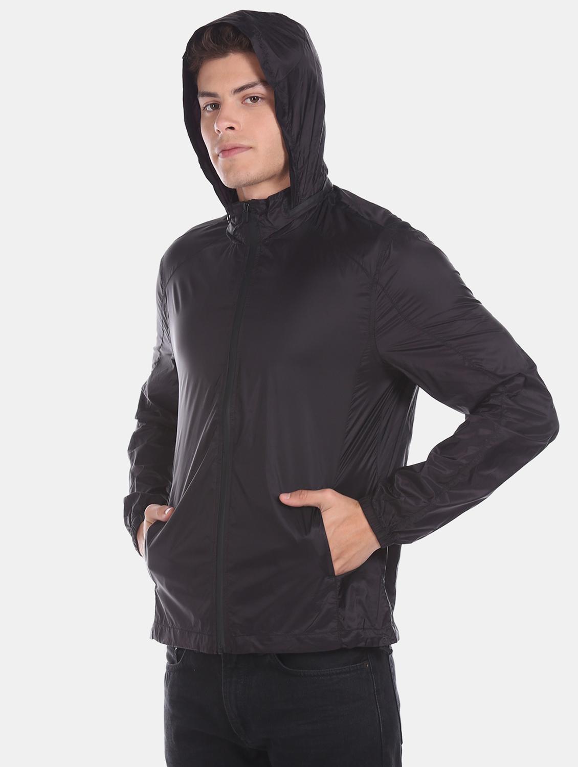 black solid casual jacket - 17761257 - Zoom Image - 2