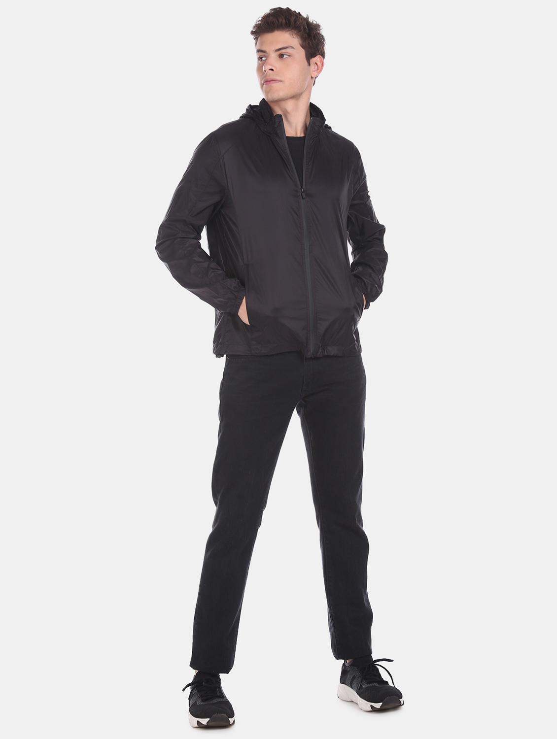 black solid casual jacket - 17761257 - Zoom Image - 4
