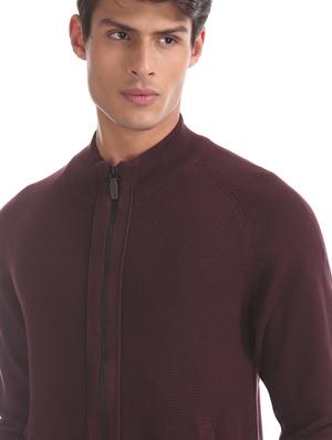 brown self design cardigan - 17761305 - Standard Image - 5