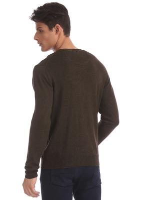 brown solid pullover - 17761389 - Standard Image - 4