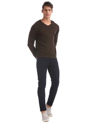 brown solid pullover - 17761389 - Standard Image - 5