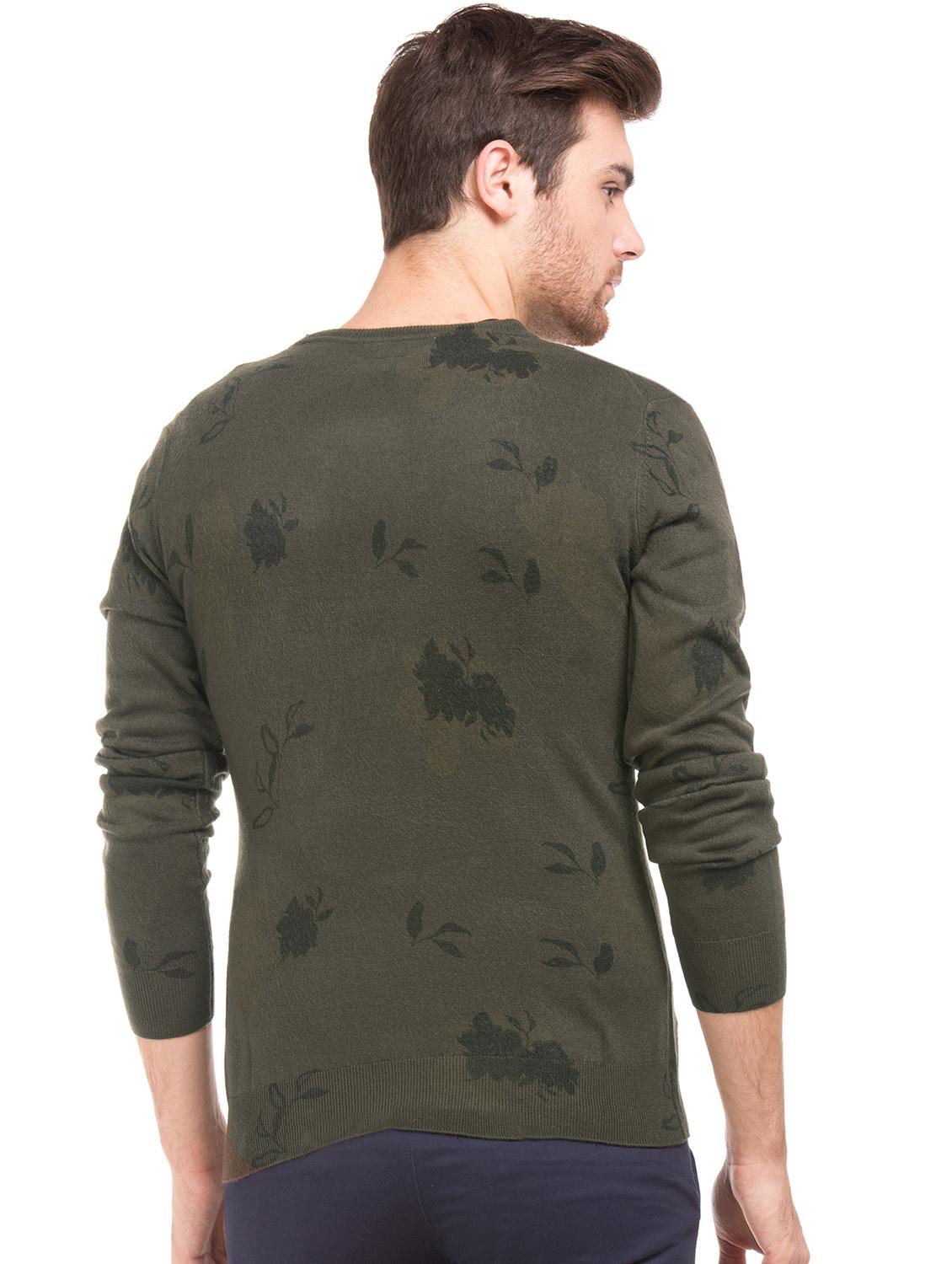 olive green printed acrylic pullover - 17761421 - Zoom Image - 3