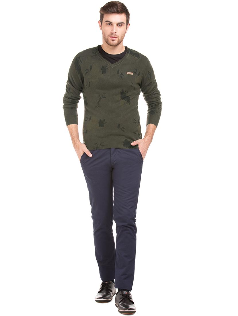 olive green printed acrylic pullover - 17761421 - Zoom Image - 4