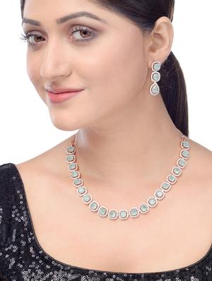 green brass necklaces and earring - 17761605 - Standard Image - 4