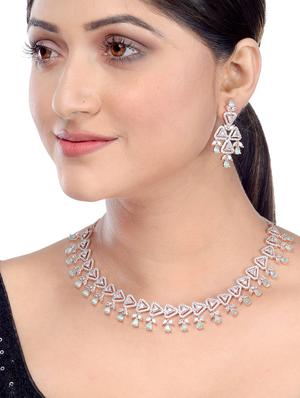 green brass necklaces and earring - 17761607 - Standard Image - 4