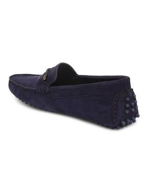 blue suede handicraft loafers - 17761920 - Standard Image - 4