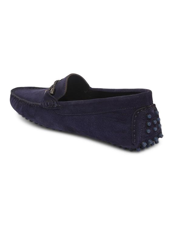 blue suede handicraft loafers - 17761920 - Zoom Image - 4