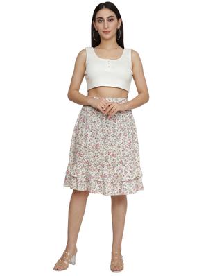 floral print a-line skirt - 17762082 - Standard Image - 4