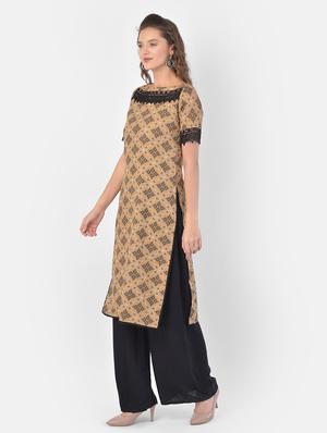 printed straight kurta - 17762163 - Standard Image - 2