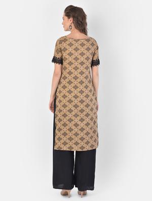 printed straight kurta - 17762163 - Standard Image - 3