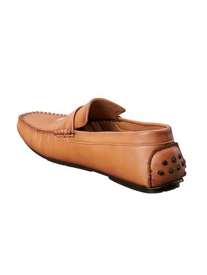 beige synthetic slip on loafers - 17762215 - Standard Image - 3