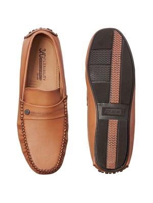 beige synthetic slip on loafers - 17762215 - Standard Image - 4