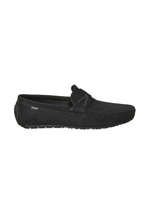 black synthetic slip on loafers - 17762227 - Standard Image - 2