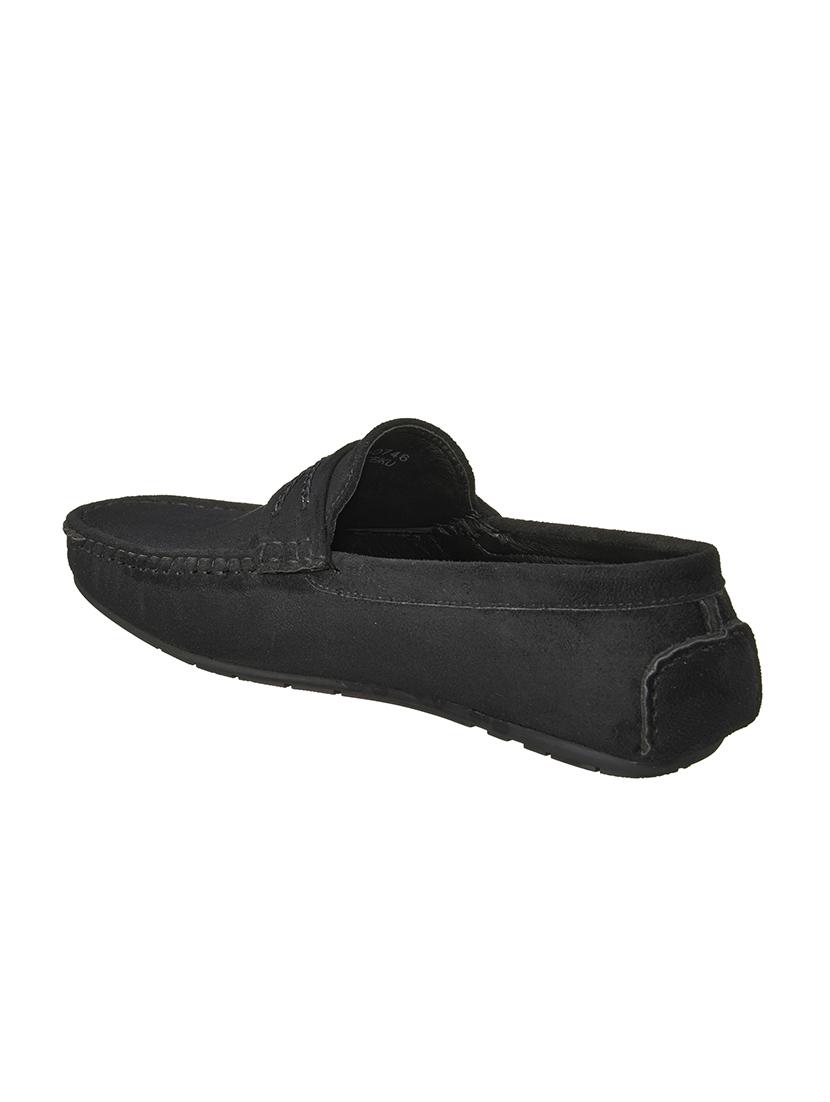 black synthetic slip on loafers - 17762227 - Zoom Image - 3