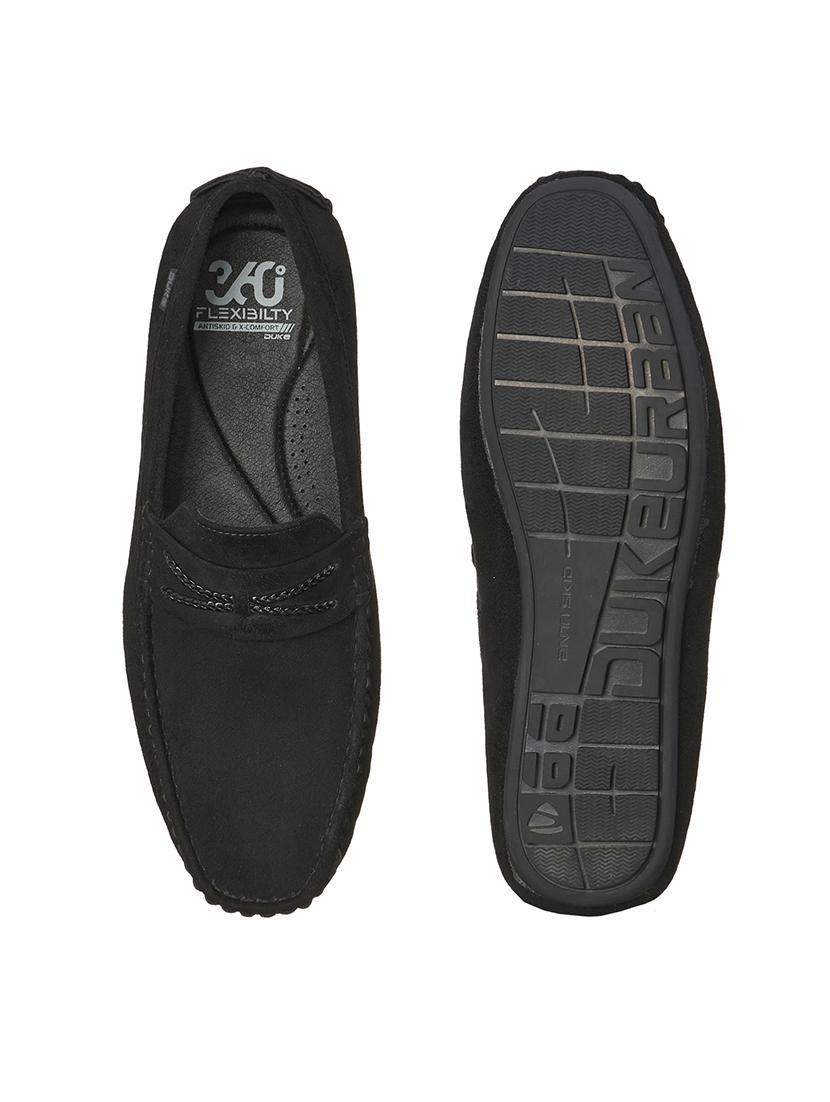 black synthetic slip on loafers - 17762227 - Zoom Image - 4