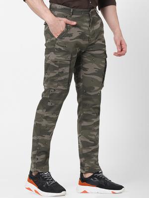 olive green camouflage cargos - 17762408 - Standard Image - 2