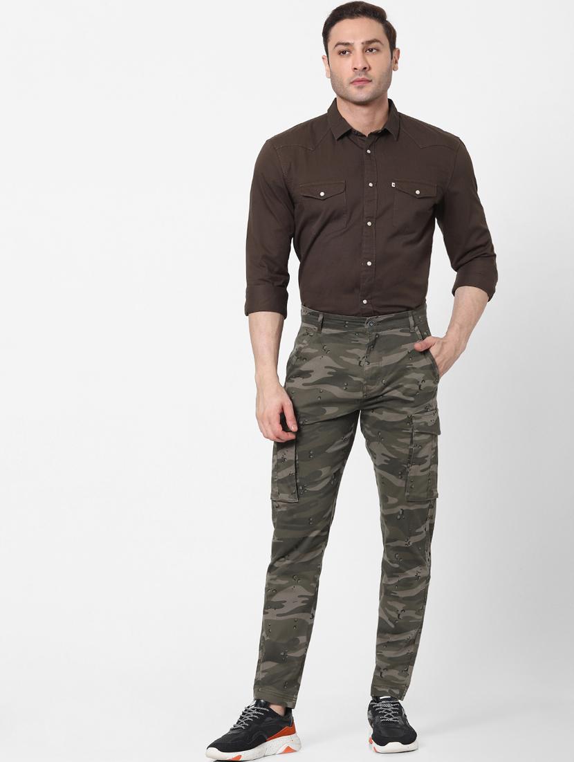 olive green camouflage cargos - 17762408 - Zoom Image - 4