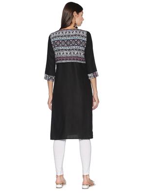 printed straight kurta - 17762952 - Standard Image - 3