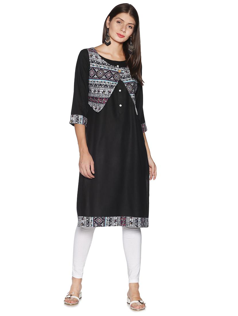 printed straight kurta - 17762952 - Zoom Image - 2