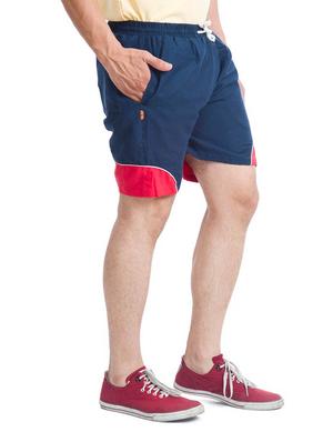 navy blue color block shorts - 17763100 - Standard Image - 2