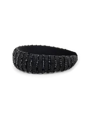 odette black beads embellished hair band - 17764064 - Standard Image - 2