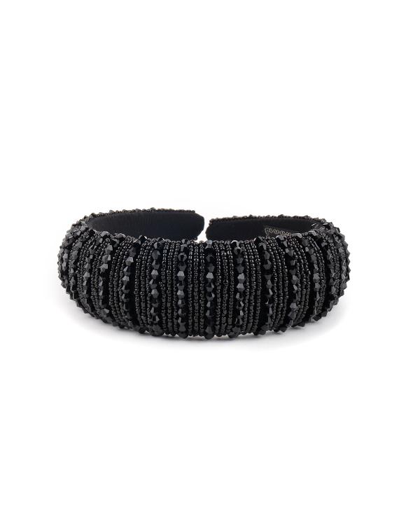 odette black beads embellished hair band - 17764064 - Zoom Image - 1