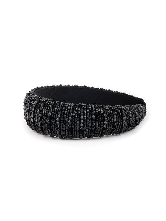 odette black beads embellished hair band - 17764064 - Zoom Image - 2
