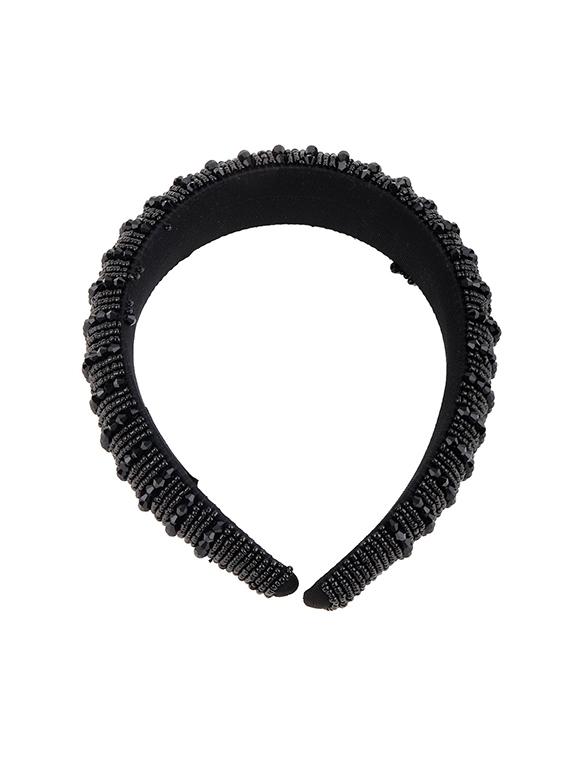 odette black beads embellished hair band - 17764064 - Zoom Image - 4