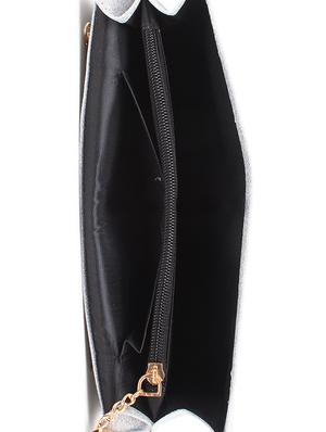 silver leatherette (pu) regular clutch - 17764191 - Standard Image - 3