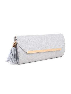 silver leatherette (pu) regular clutch - 17764191 - Standard Image - 5