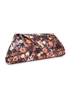 brown leatherette (pu) envelope clutch - 17764195 - Standard Image - 5