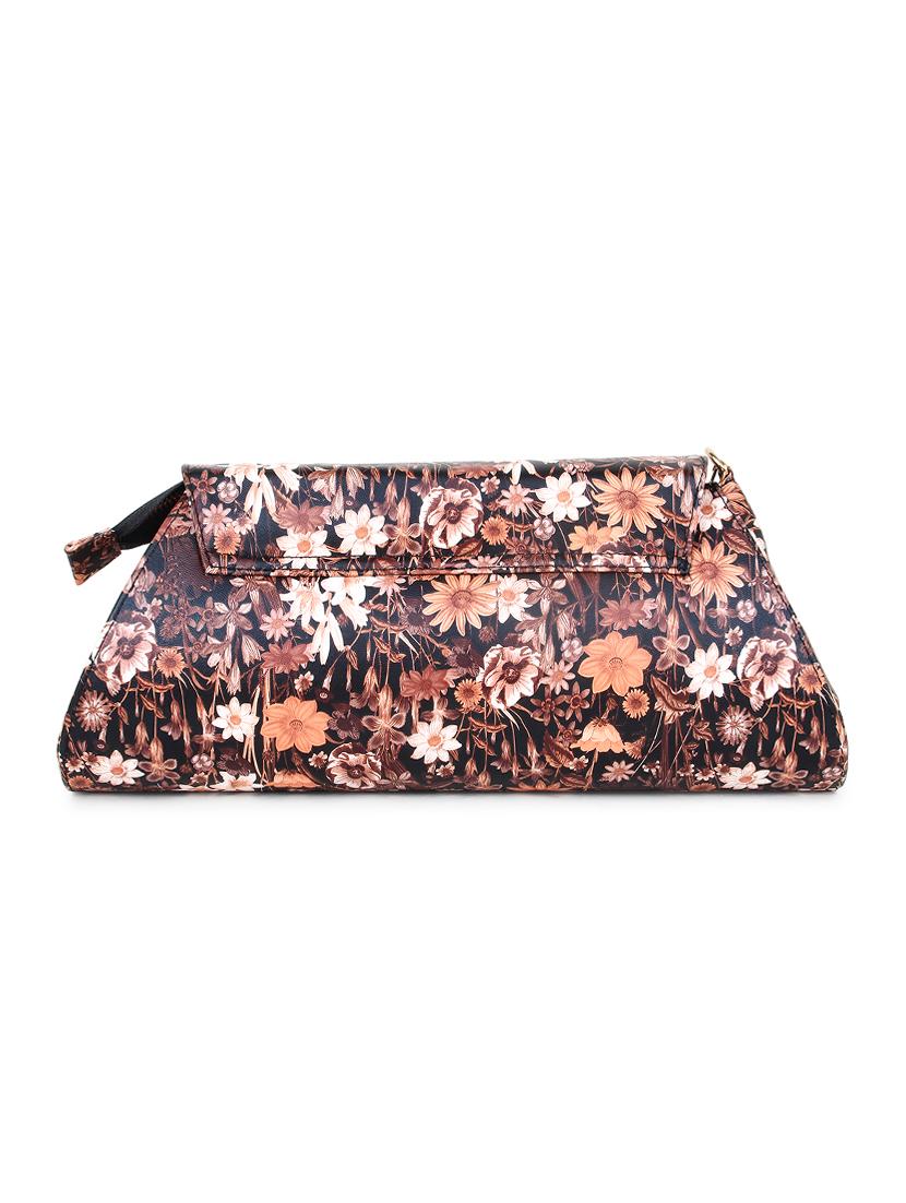 brown leatherette (pu) envelope clutch - 17764195 - Zoom Image - 2