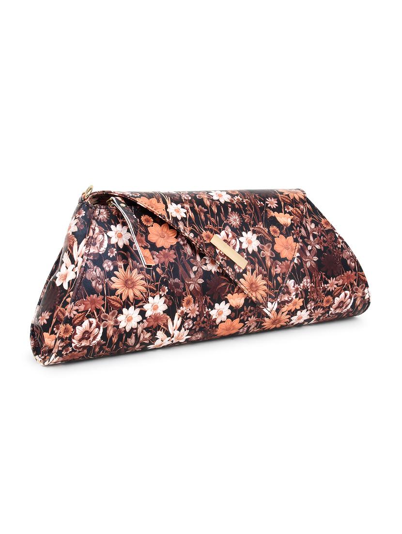 brown leatherette (pu) envelope clutch - 17764195 - Zoom Image - 5