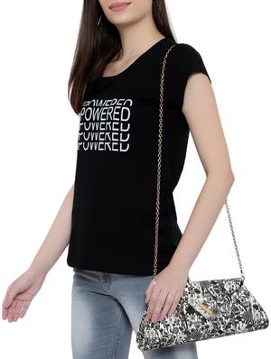 black leatherette (pu) envelope clutch - 17764196 - Standard Image - 6