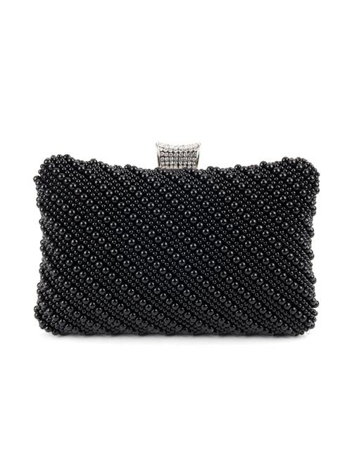 black cotton regular clutch - 17764236 - Standard Image - 1