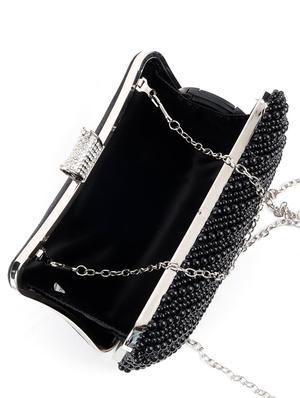 black cotton regular clutch - 17764236 - Standard Image - 3