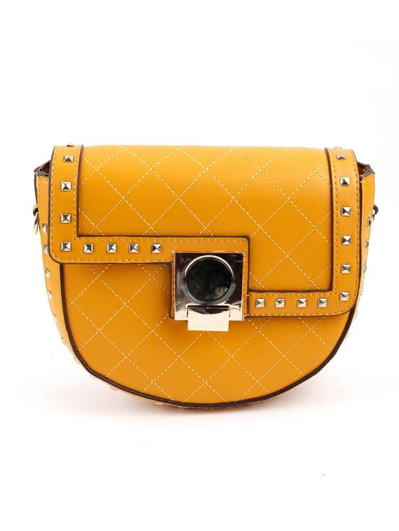 yellow leather regular handbag - 17764278 - Zoom Image - 4