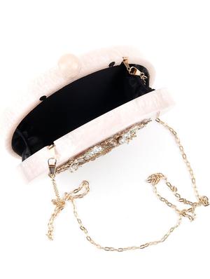 pink velvet regular clutch - 17764295 - Standard Image - 3